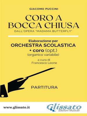 cover image of Coro a bocca chiusa--Orchestra scolastica (smim/liceo) partitura